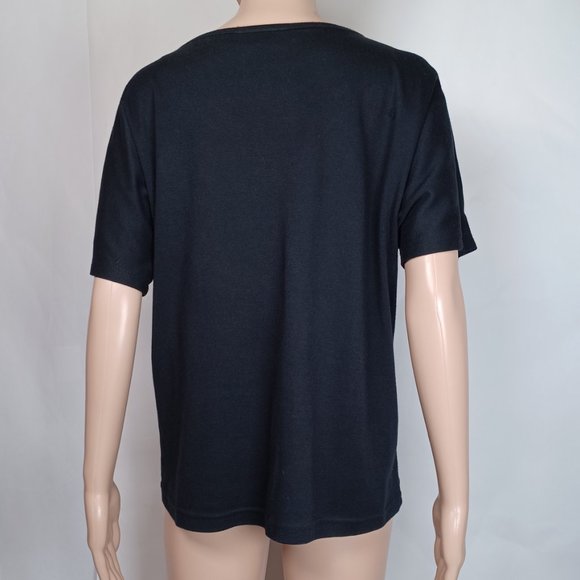 Rafael Womens Black Southwestern Jacket & T-Shirt Large Conchos Liner Zip Up Vtg - Picture 11 of 16